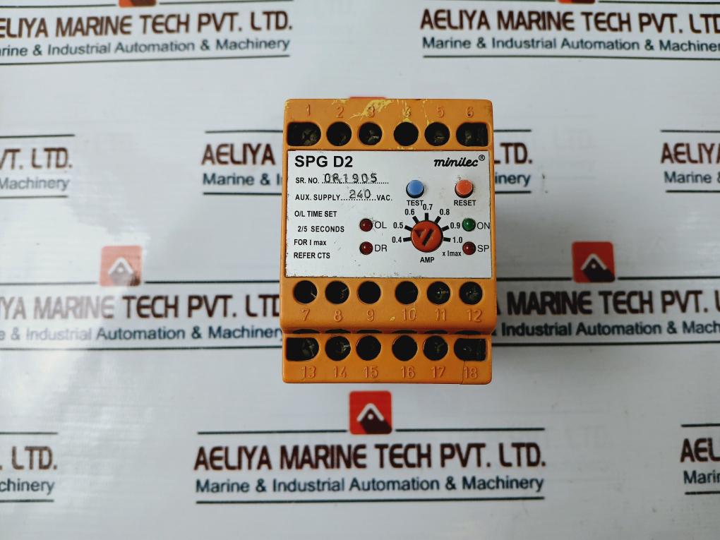 Minilec SPG D2 Phase Failure+Dry Run+Overload Protection Relay