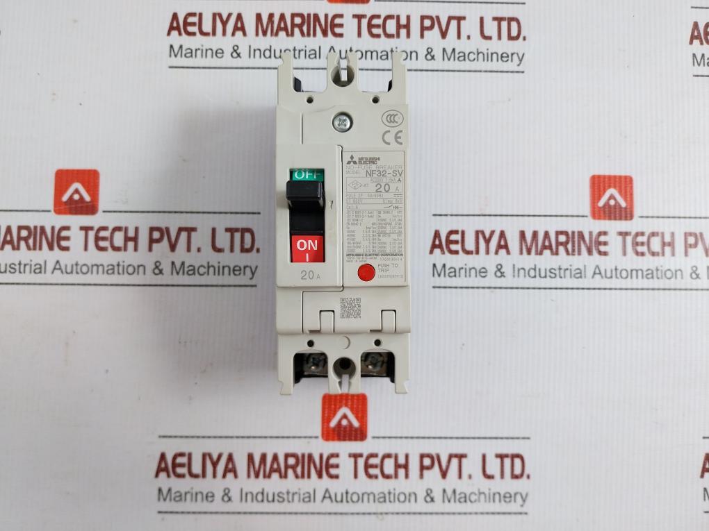 Mitsubishi-Electric-2-Pole-No-Fuse-Breaker-200-Vac-7-5ka-20a-50-60hz-Nf32-Sv-3
