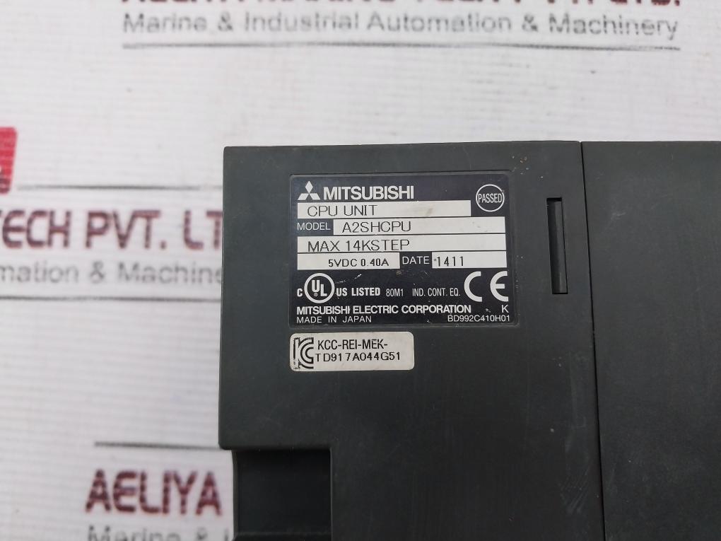 Mitsubishi A2Shcpu Cpu Unit 5Vdc 0.40A