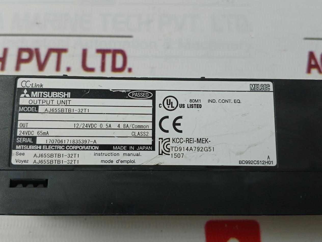 Mitsubishi Electric Aj65Sbtb1-32T1 Plc Cc-link Compact I/O