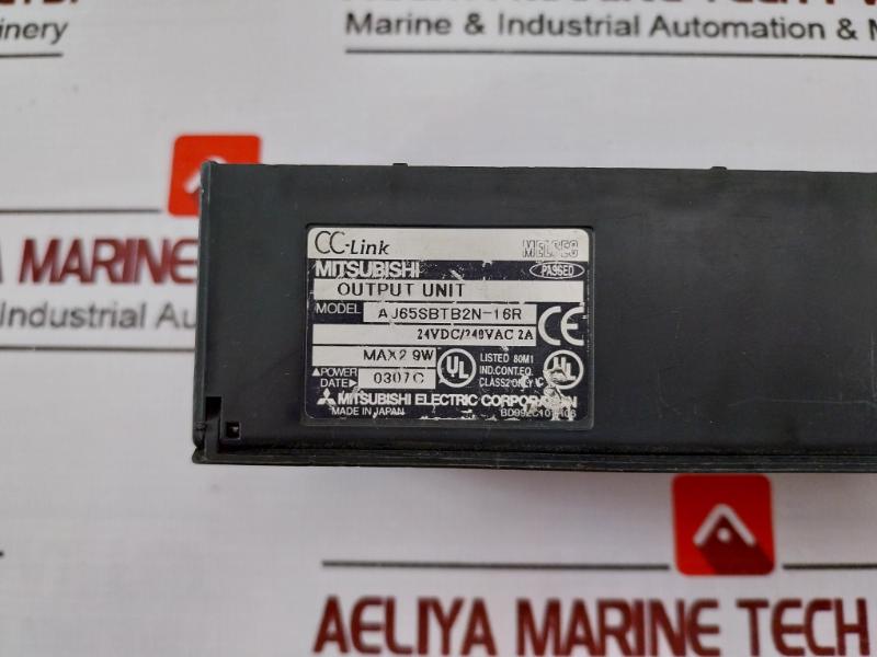 Mitsubishi Electric Aj65sbtb2n-16r Plc Cc-link Compact I/o Module 24vdc/240vac 2