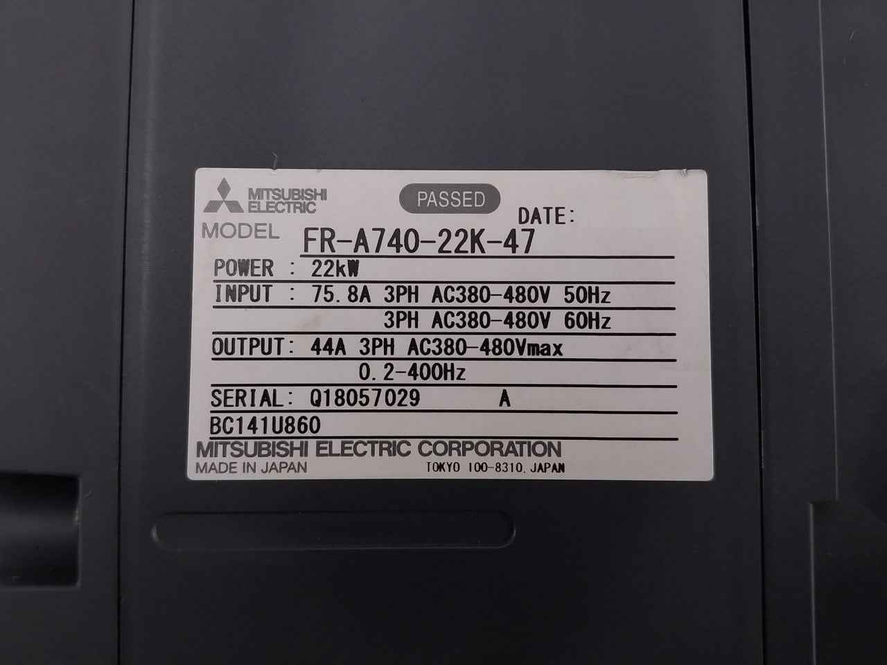Mitsubishi Electric Amse-4Bb-b00-11 Frequency Inverter 400V 24Vdc 0.36A V1.063