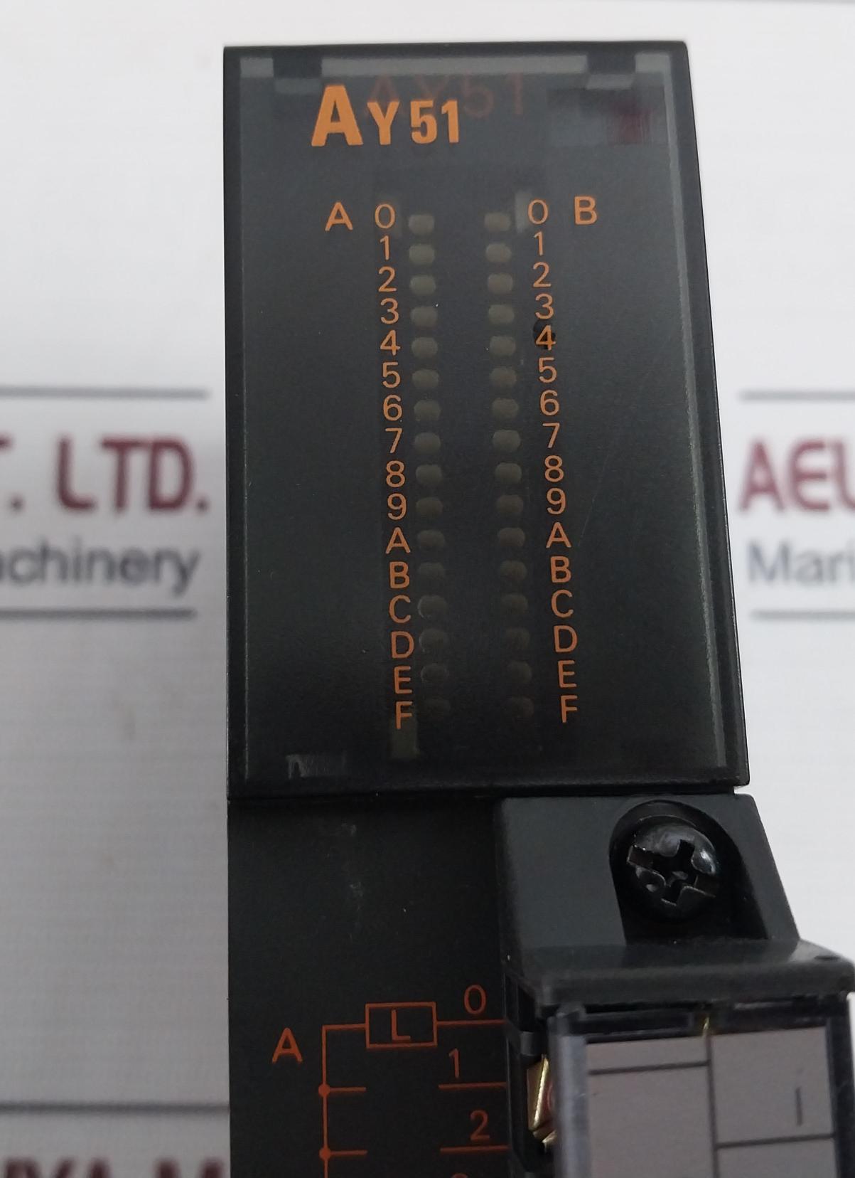 Mitsubishi Electric Ay51 Plc Digital Output Unit Module Dc12/24V 0.5A
