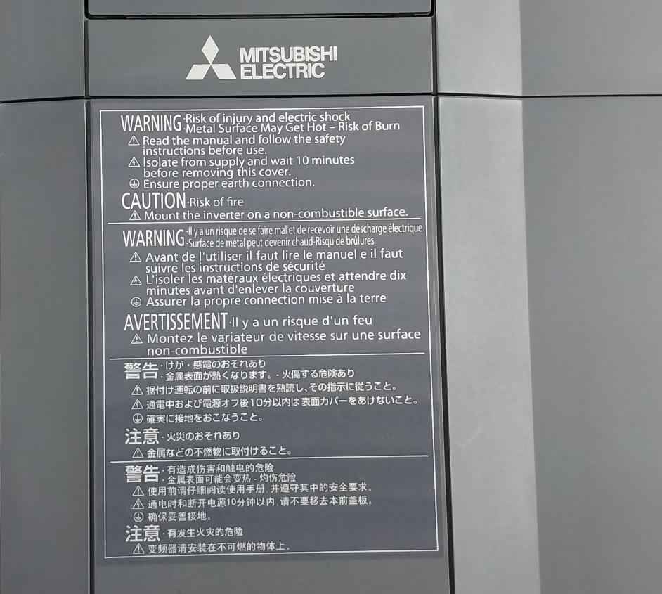 Mitsubishi Electric Fr-a840-15K-1-06 Inverter 3Ph Ac380-500V 50Hz/60Hz 94V-0