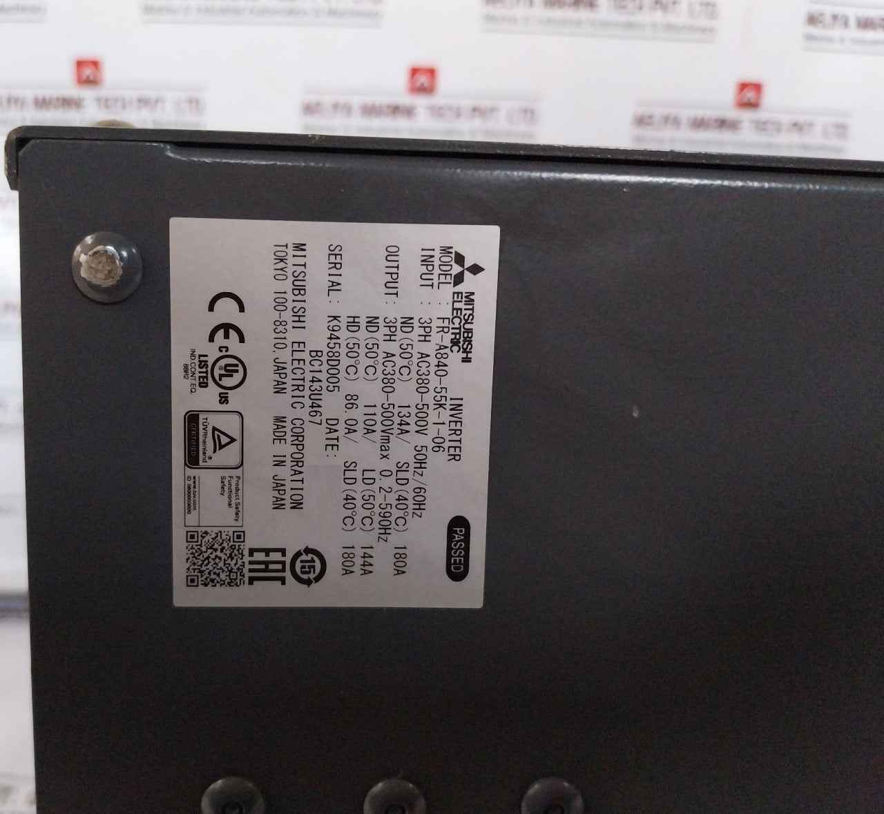 Mitsubishi Electric Fr-a840-55k-1-06 3-ph Frequency Inverter Drive Ac380-500v