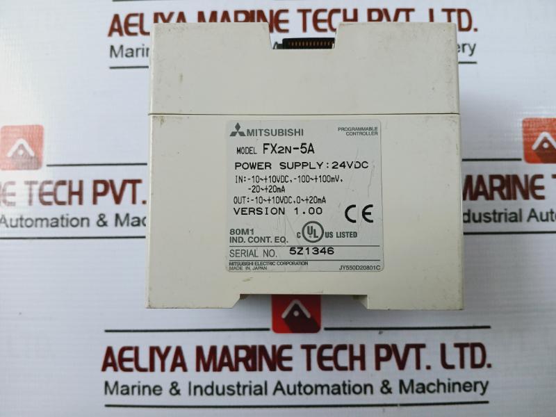 Mitsubishi Electric Fx2N-5A Analog Input /Output Block Jy550D20801C 24Vdc