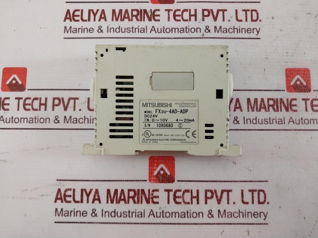 Mitsubishi Electric Fx3U-4Ad-adp Plc Analog Input Module Y550D22401C Dc24V 0-10V