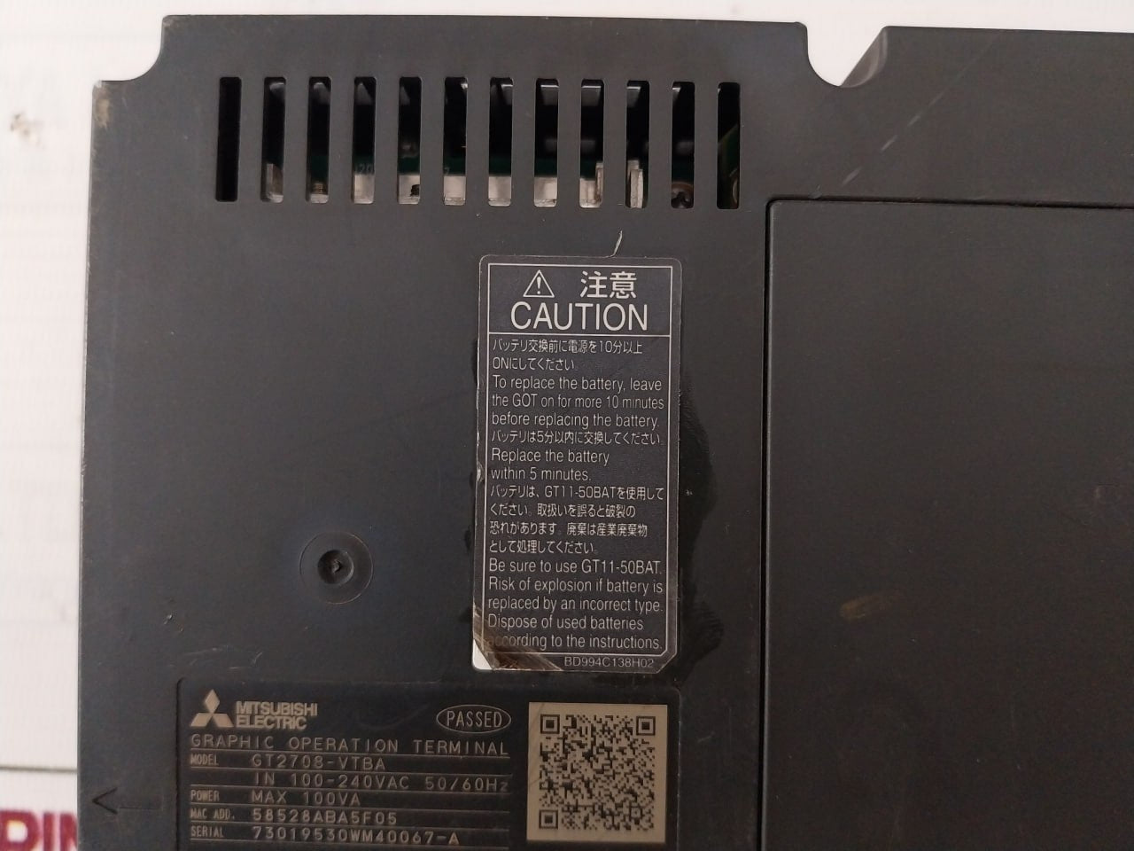 Mitsubishi Electric Got2000 Cc-link Hmi Graphic Operation Terminal Panel 50/60Hz