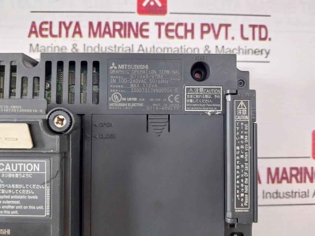 Mitsubishi Electric Gt1565-vtba Programmable Terminal Touchscreen Hmi 50/60Hz