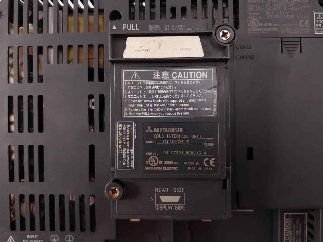 Mitsubishi Electric Gt1565-vtba Programmable Terminal Touchscreen Hmi 50/60Hz