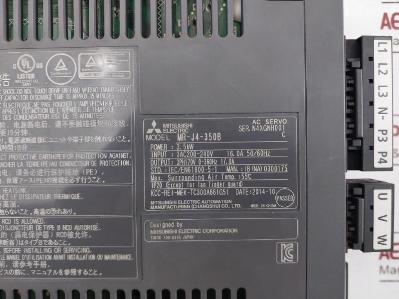 Mitsubishi Electric Mr-j4-350B Digital Ac-servo Amplifier 3.5Kw