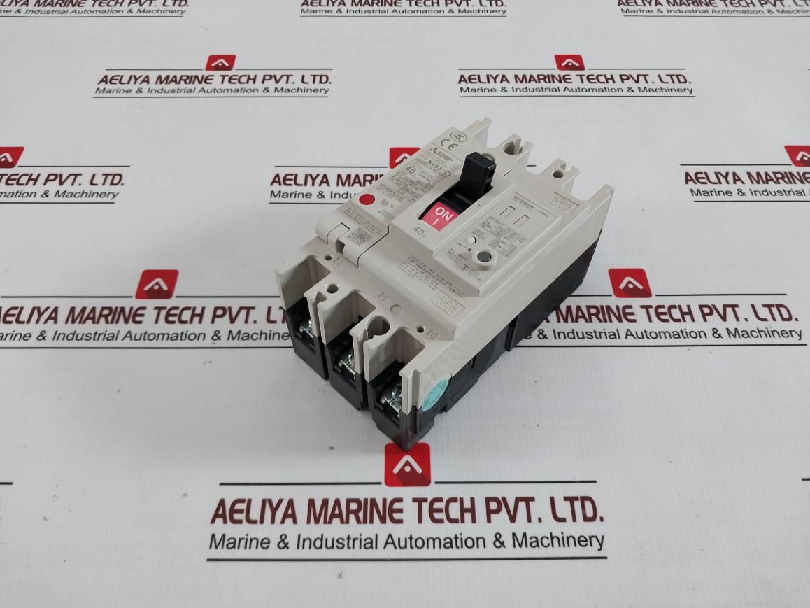 Mitsubishi Electric Nv63-cv 3P Earth-leakage Circuit Breaker 100–440 Vac 40A