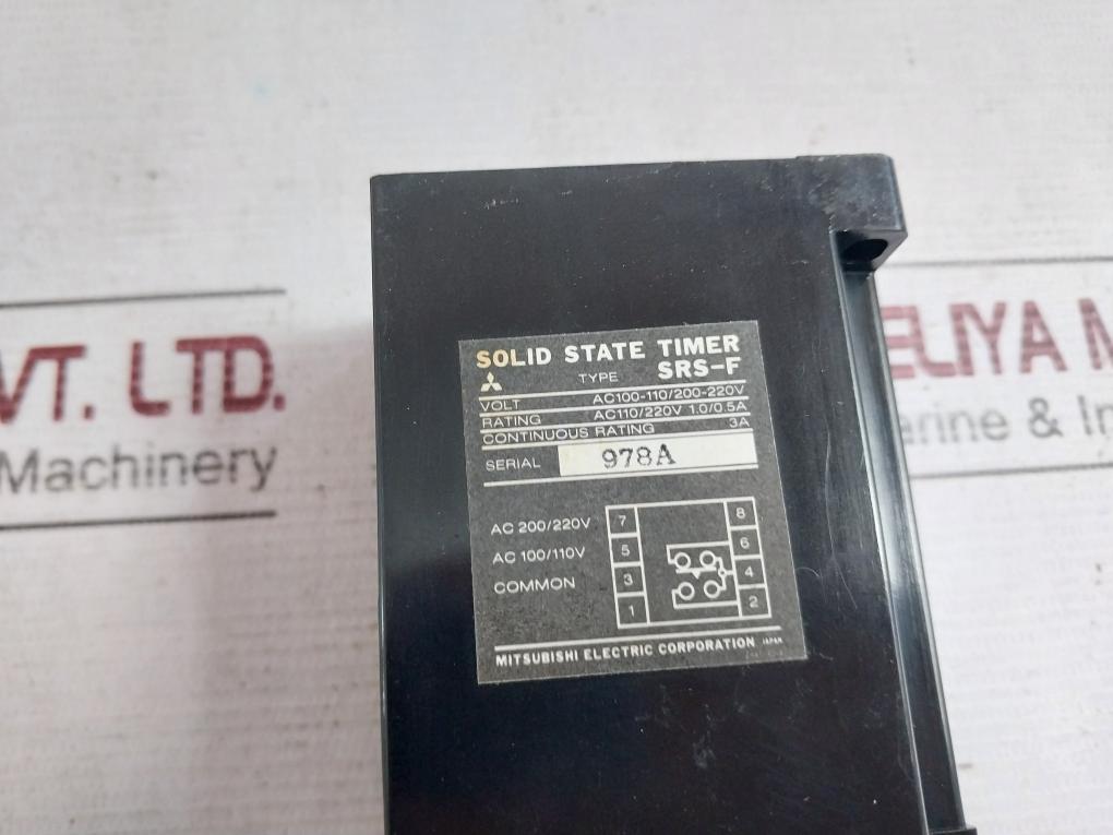 Mitsubishi Electric Srs-f Solid State Timer Ac100-110/200-220V 60Hz