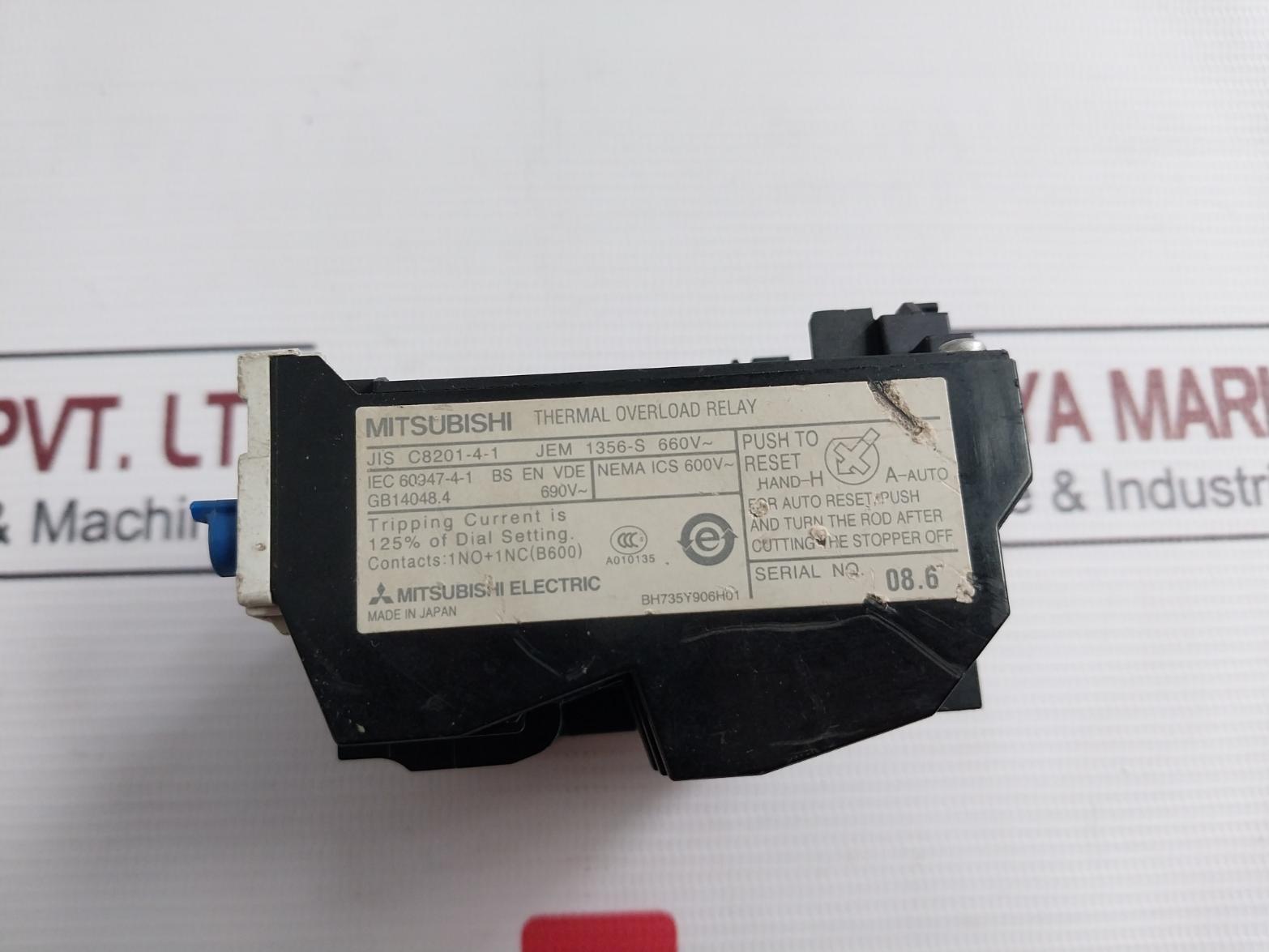 Mitsubishi Electric Th-n20 Thermal Overload Relay Iec 60947-4-1