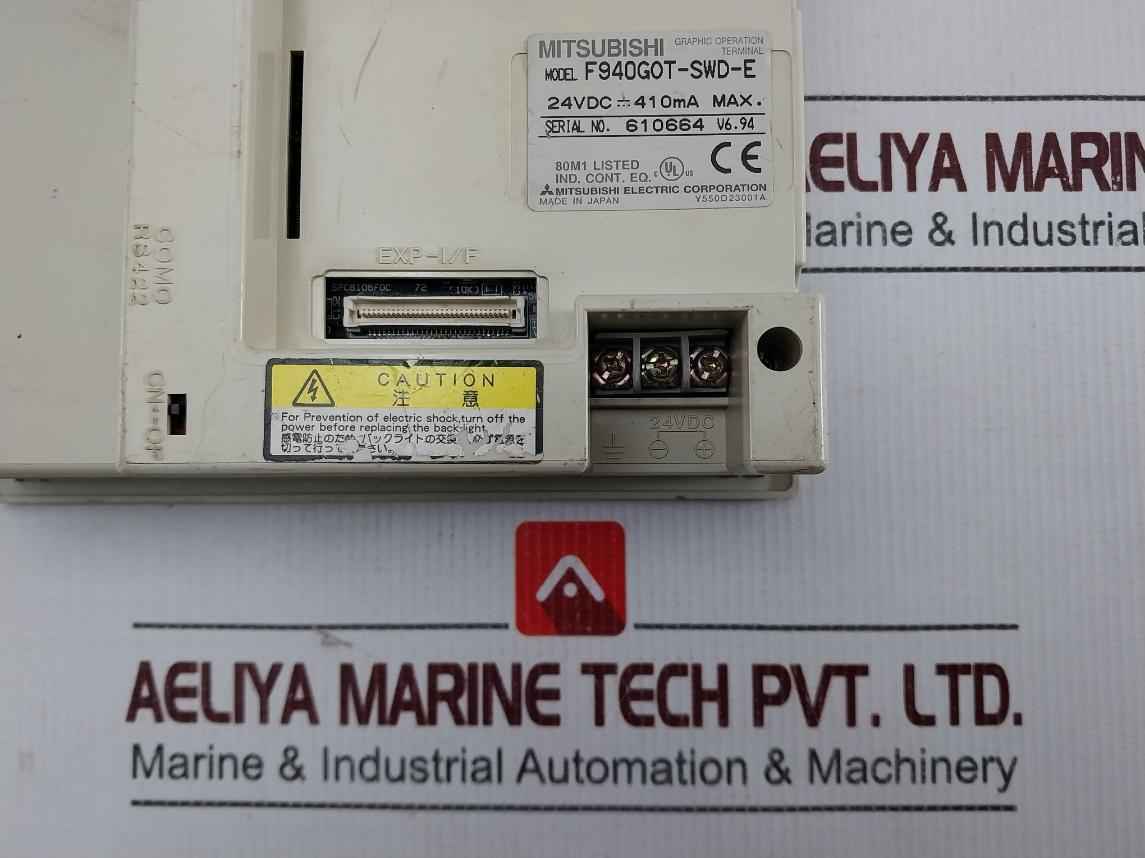 Mitsubishi F940got-swd-e Graphic Operation Terminal 24vdc-410ma (not Working)