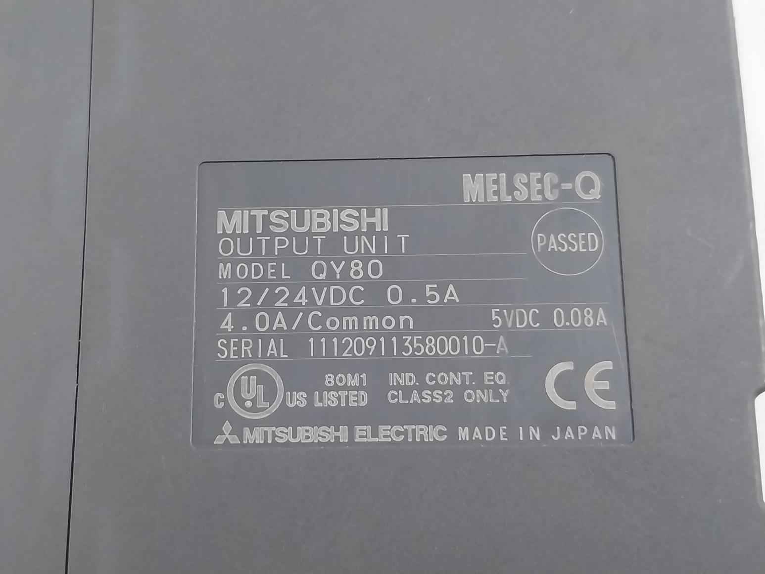 Mitsubishi Qy80 Output Unit 4.0a/common 5vdc 0.08a Class 2 Only