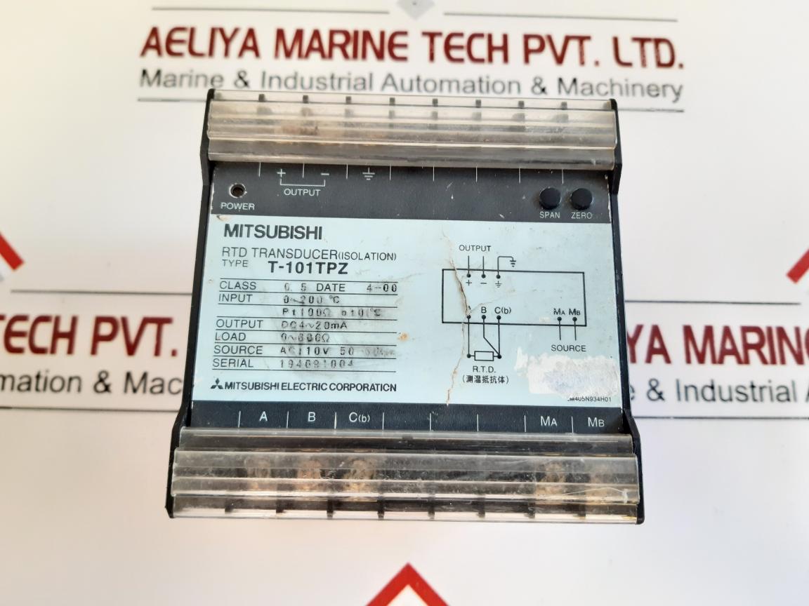Mitsubishi T-101Tpz Rtd Transducer (Isolation) Ac110V 50/60Hz
