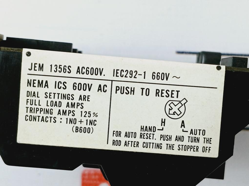 Mitsubishi Th-k20Ta Thermal Overload Relay (B600)