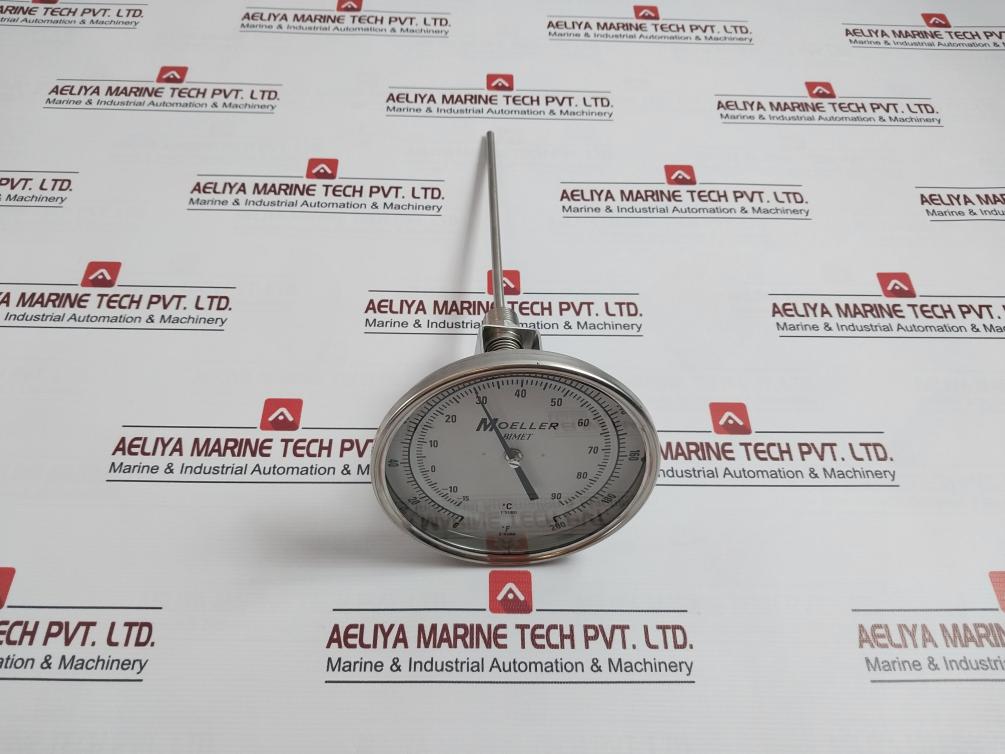 Moeller 5900 S-9 Bimetal Thermometer 0 To 200F 2Subd