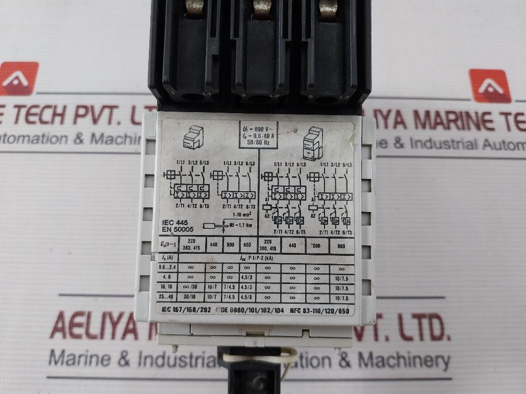 Moeller Zm-6-pkz 2 Manual Motor Protector 600Y/347Vac 0.6-40A 50/60Hz