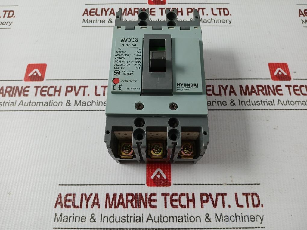 Molded Case Circuit Breaker 50/60Hz Ac 690V Hyundai Hibs 63