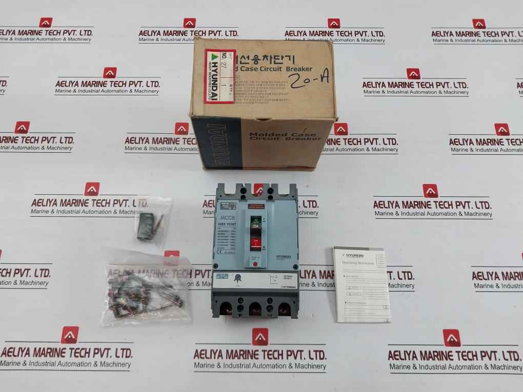 Molded Case Circuit Breaker Ac200-230V 50/60Hz Hyundai Hibx 103Nt