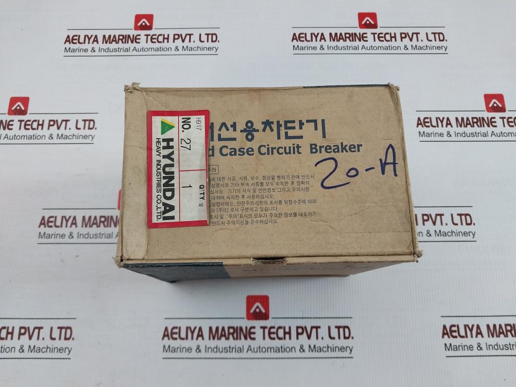 Molded Case Circuit Breaker Ac200-230V 50/60Hz Hyundai Hibx 103Nt