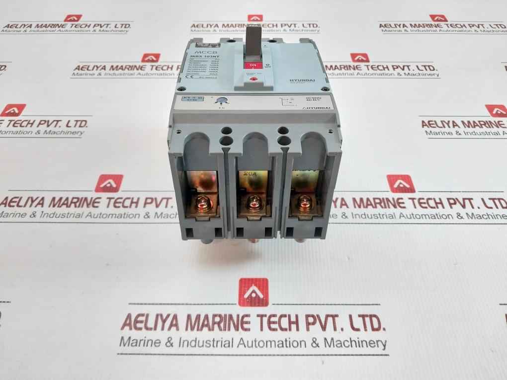 Molded Case Circuit Breaker Ac200-230V 50/60Hz Hyundai Hibx 103Nt