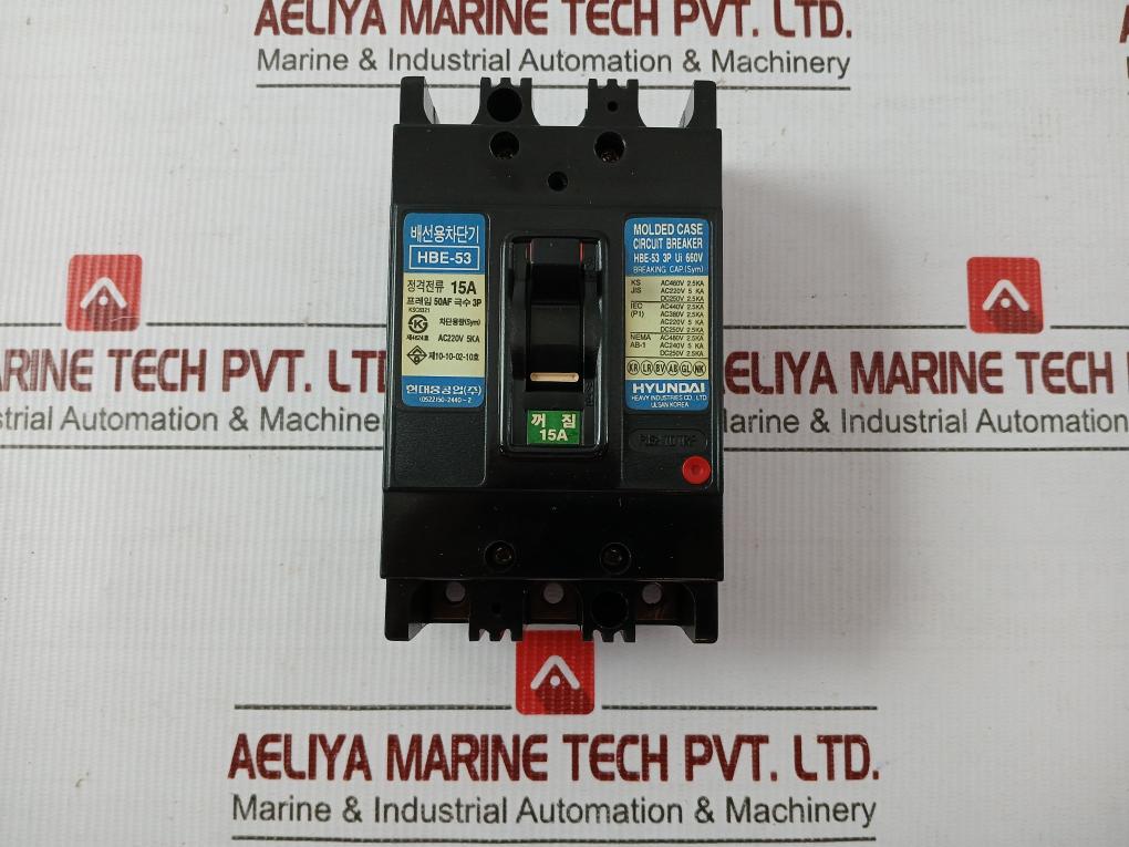 Molded Case Circuit Breaker Hbe-53 Hyundai 660V