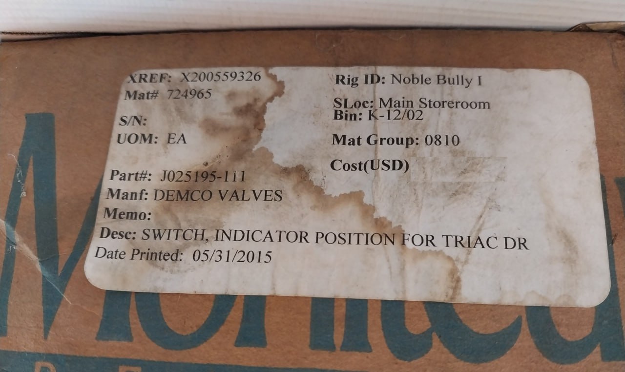 Moniteur Devices Amyb-5120 Valve Position Indicator J025195-111