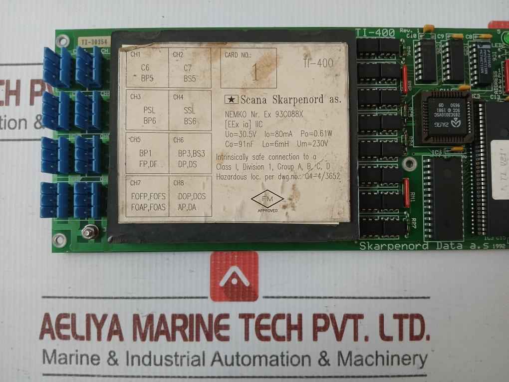 Monitoring Control Module Pcb Ti-400 Scana Skarpenord Output 30.5V