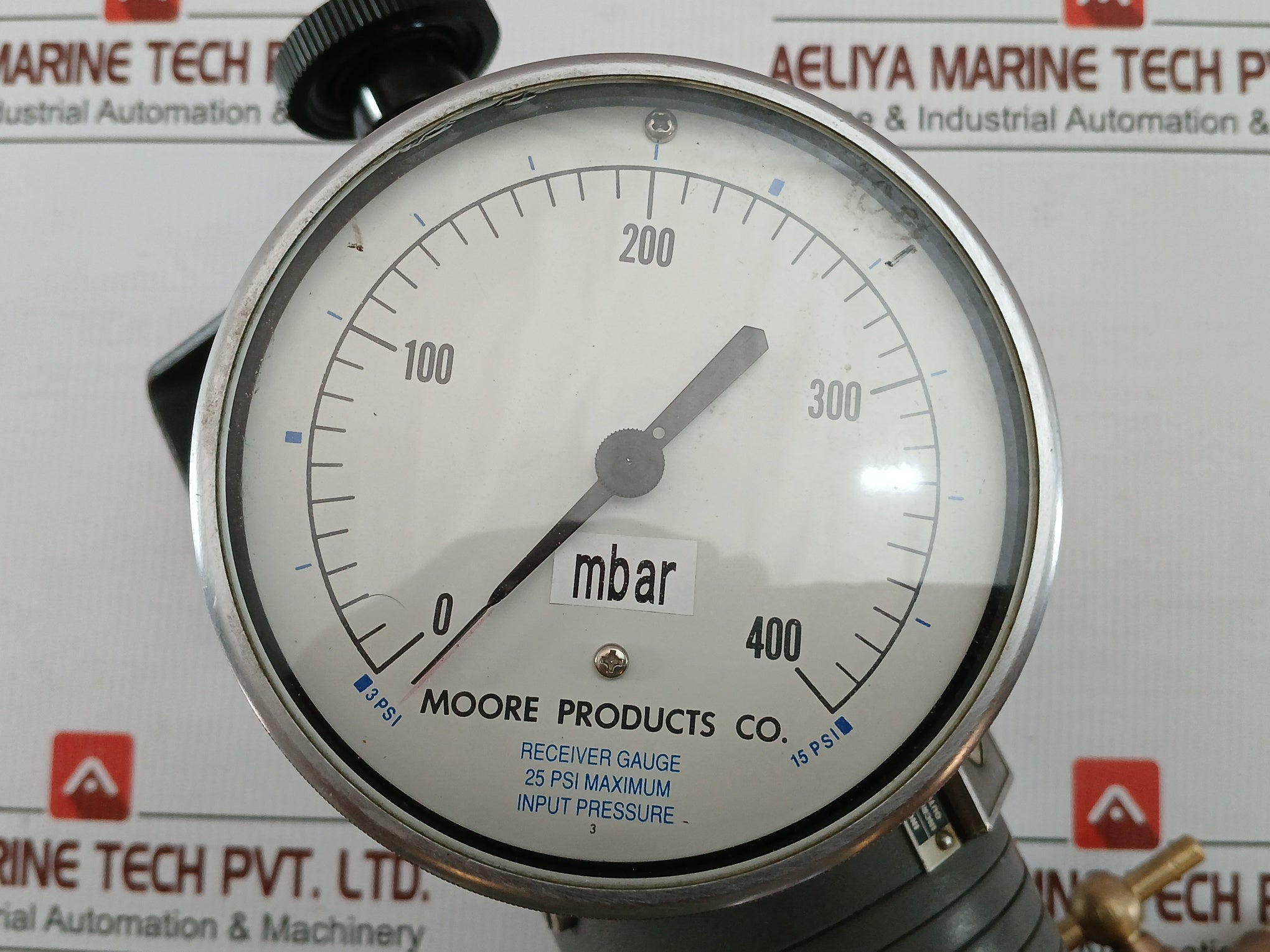 Model 55 Nullmatic Controller Receiver Gauge 3-15 Psi Mkp7525 Moore Products