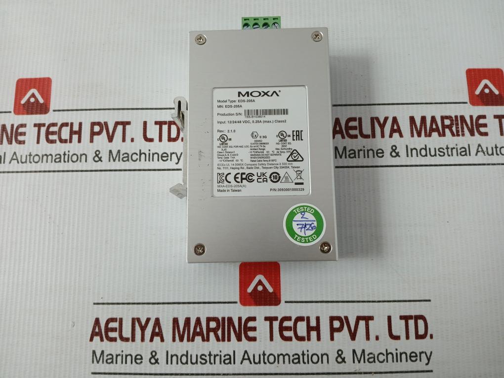 Moxa 5 Port Ethernet Switch Eds-205A Rev 2.1.0