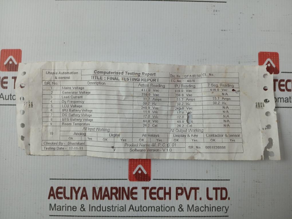 Mpcs 01 Generator Controller With Cable 240Vac 1Meter Utopia