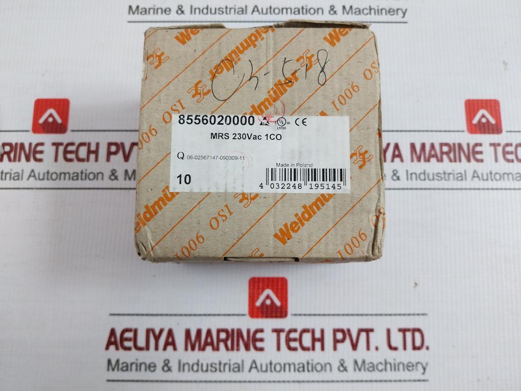 Mrs 230Vac 1Co Plug-in Relay And Socket 230Vac Weidmuller