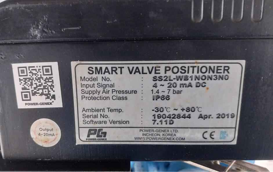 Mt.H Control Valves 2-way Pneumatic Control Valve W/ Smart Positioner Hnd-fln