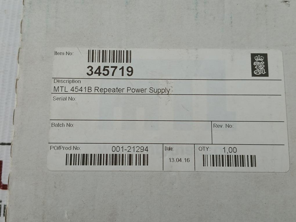 Mtl4541B-Repeater-Power-Supply-Module-4-20Ma-20-35Vdc-Measurement-Technology-208080-8
