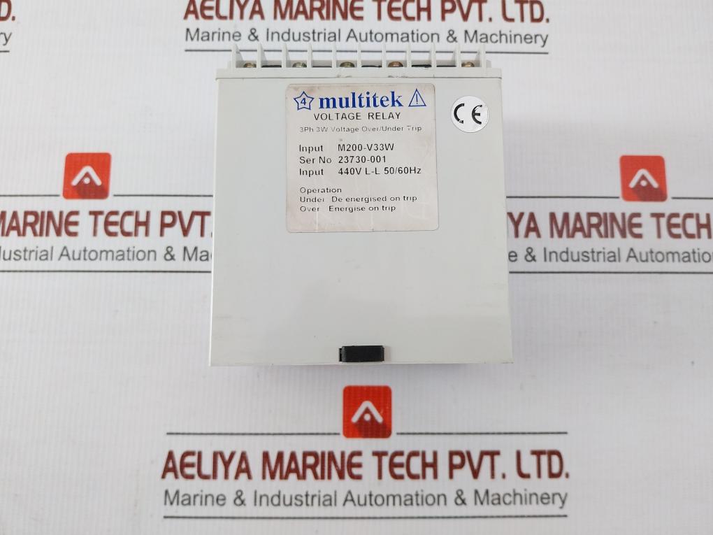Multitek Voltage Protection Relay Input: 440V L-l 50/60Hz Part No M200-v33W