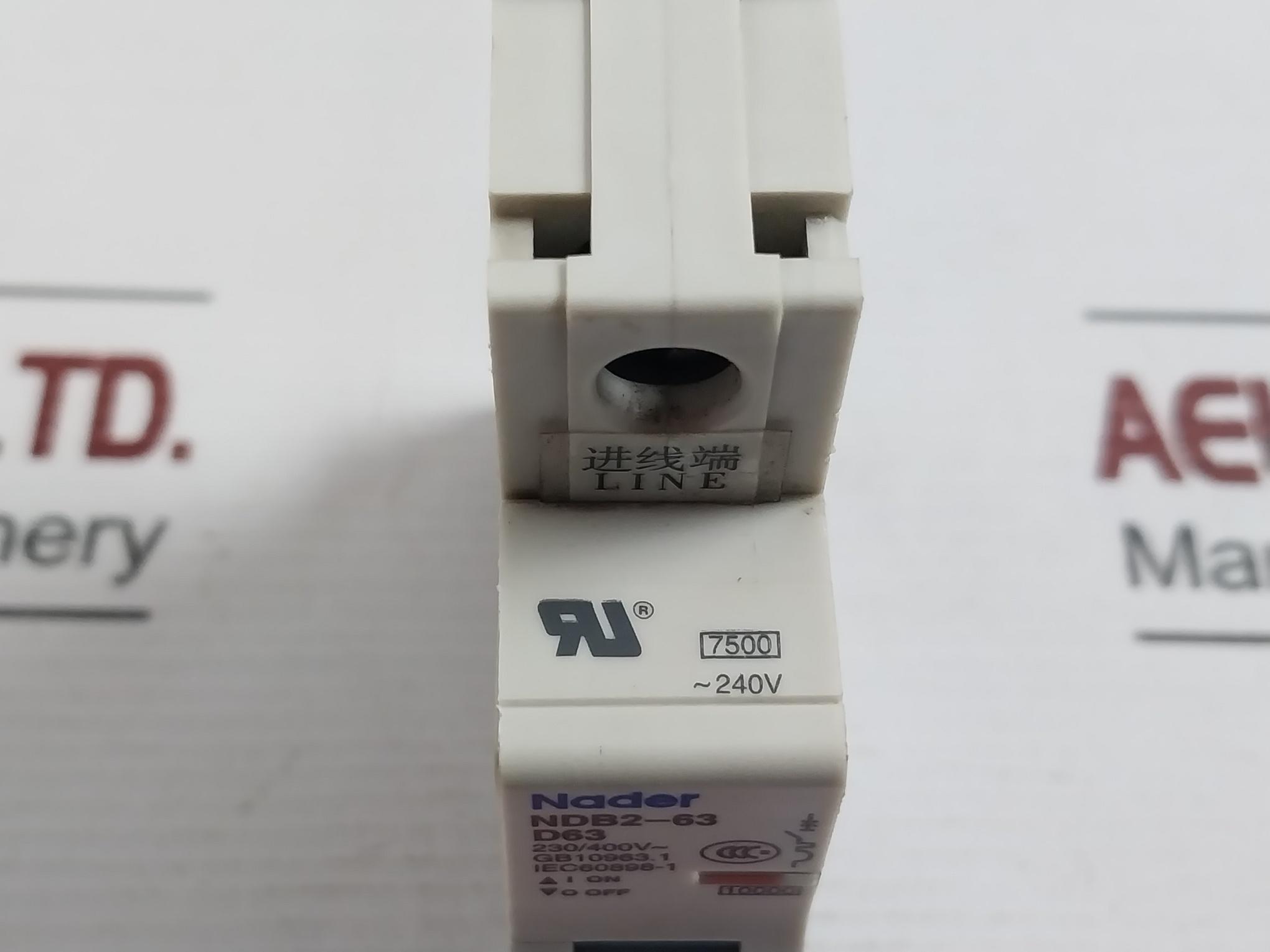 Nader Ndb2-63 Circuit Breaker D63 230/400V