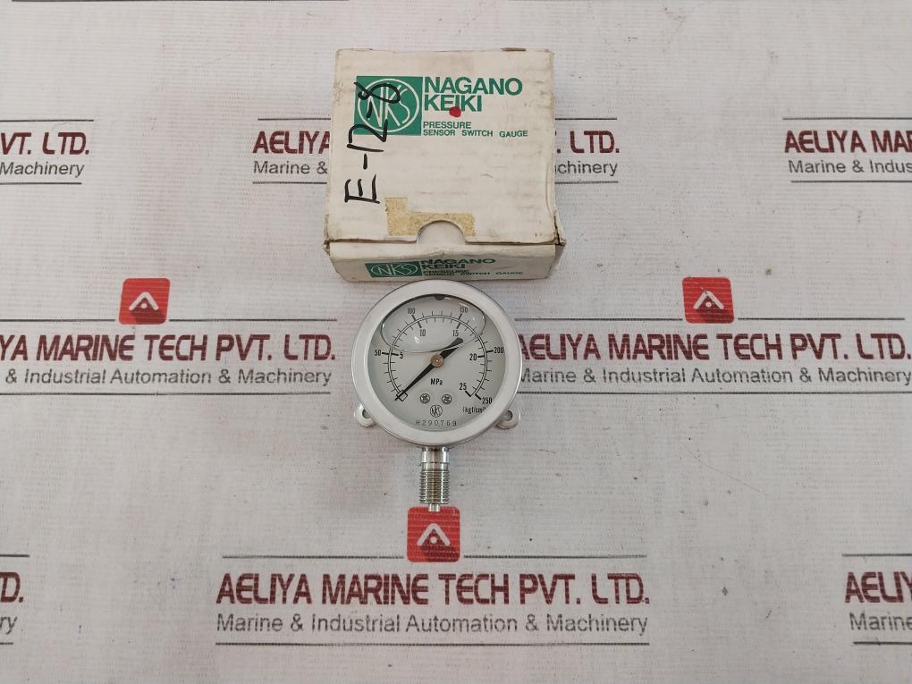 Nagano Keiki 0 To 25 Mpa Pressure Gauge Bu 1/4 60X25 Mpkf 0-250 (Kgf/Cm2)