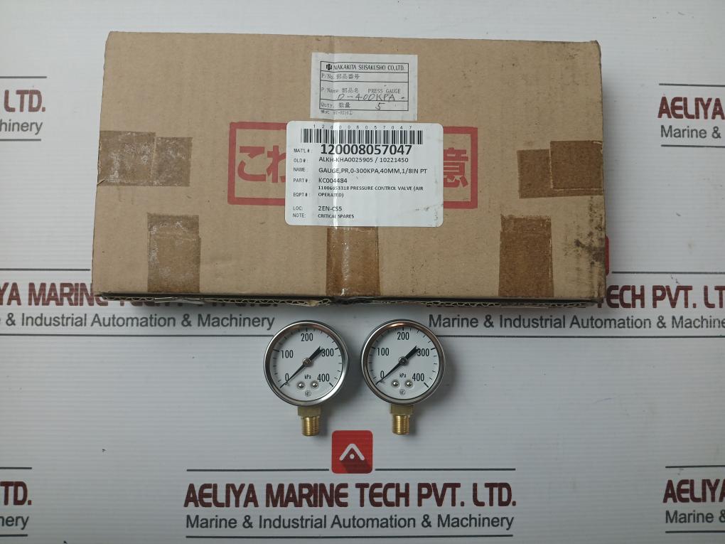 Nagano Keiki Gk20-a01, 0-400Kpa Pressure Gauge