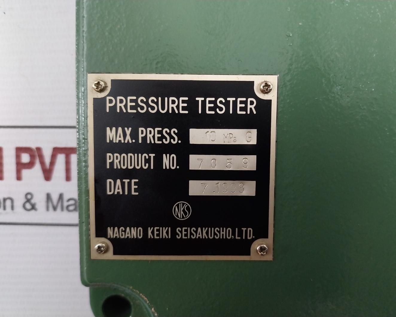 Nagano Keiki Seisakusho 7059 Pressure Gauge Tester