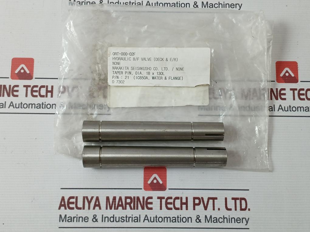 Nakakita Seisakusho 21 Taper Pin For Hydraulic Butterfly Valve Dia.18 X 130L