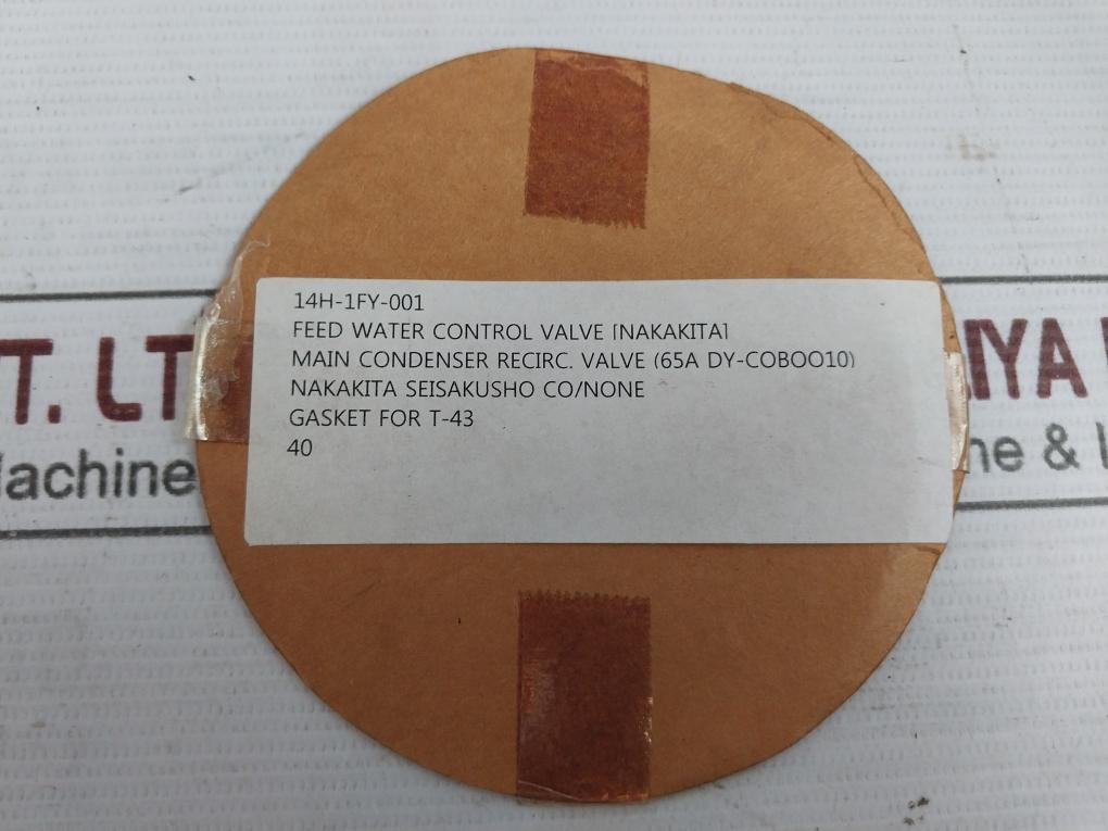 Nakakita Seisakusho T-43 Feed Water Control Valve Kit 0Vy-000-00A 150-600Lb