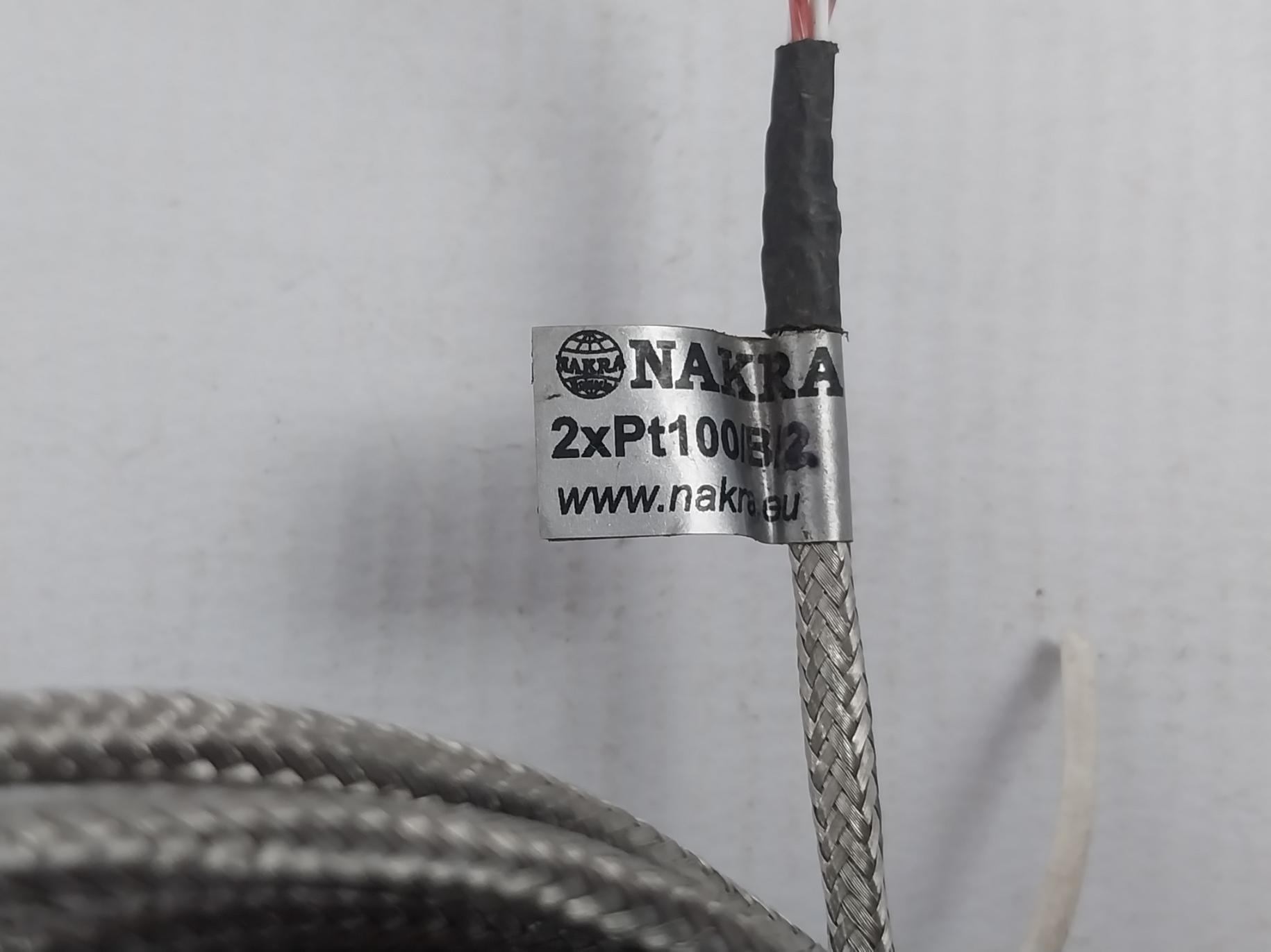 Nakra 2Xpt100/B/2 Temperature Sensor -50/200C D-9.5Mm 3 Meter