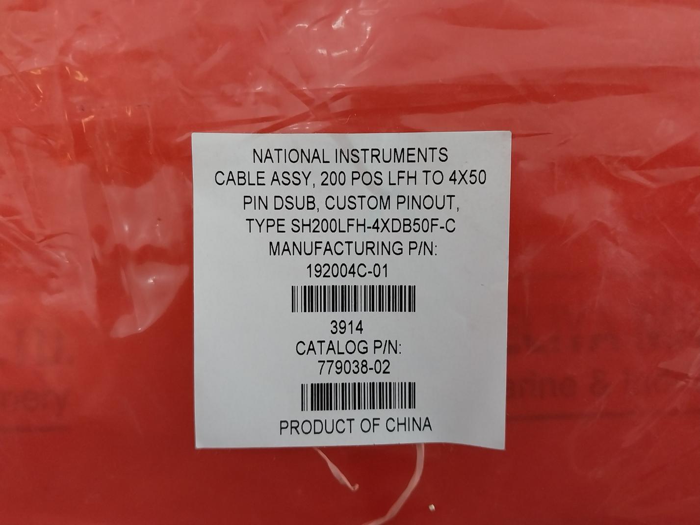 National Instruments Sh200Lfh-4Xdb50F-c Cable Assembly 1 Meter 192004C-01