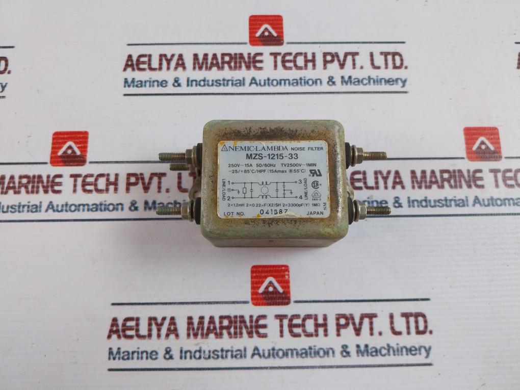 Nemic-lambda Mzs-1215-33 Noise Filter 15A 250V 50/60Hz