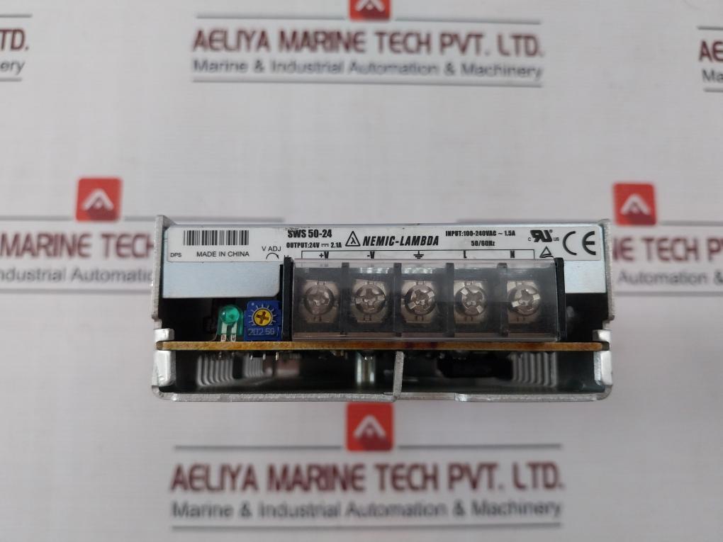 Nemic-lambda Sws 50-24 Power Supply Module 100-240Vac 1.5A 50/60Hz 24V 2.1A