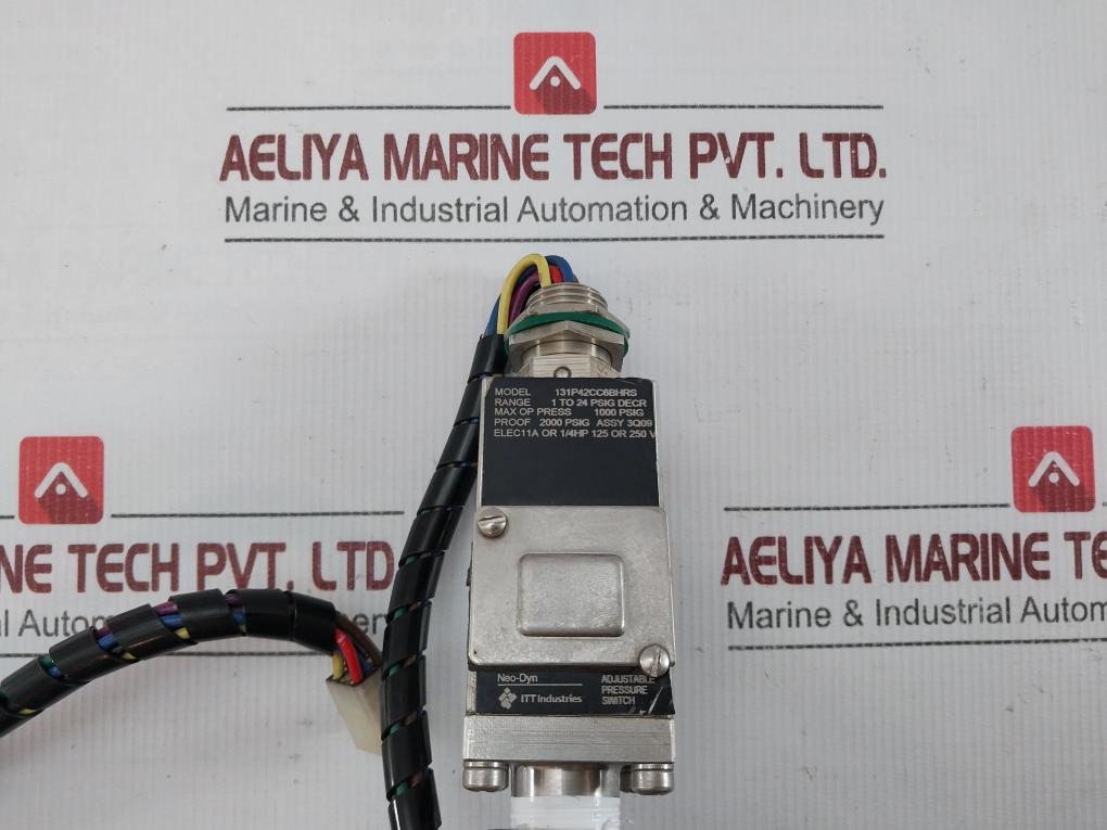 Neo-dyn Adjustable Pressure Switch 1 To 24 Psig Decr 131P42Cc6Bhrs