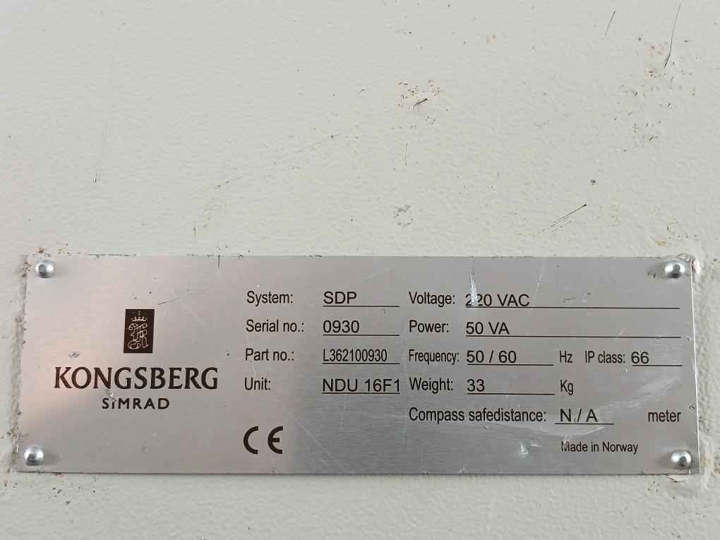 Network Distribution Unit L362100930 Brand Kongsberg Ndu 16F1, 220 Vac, 50/60Hz